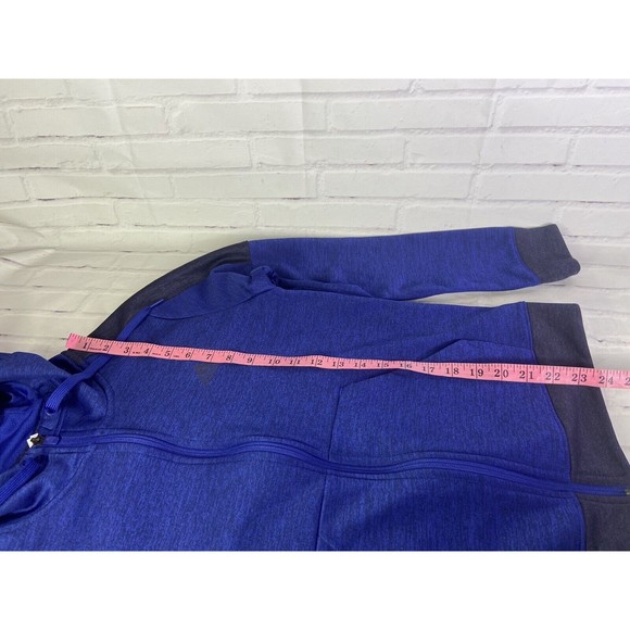 Adidas CF0019 Fleece Lined Performance Zip Up Activewear Jacket Blue Womens M - Picture 11 of 11